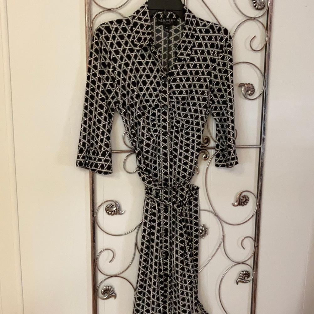 Laundry by Shelly Segal - luxuriously  soft button down dress.